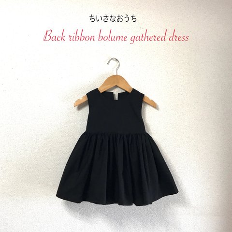 ブラックバックリボン・プリンセスワンピース size80-110