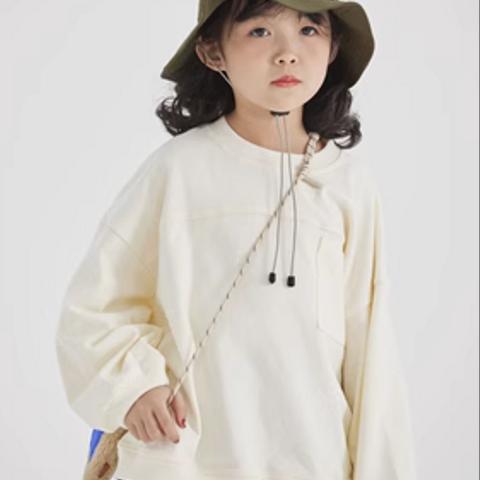 OLAMIMI シンプル 無地 子供服 ゆったり カジュアル Tシャツ