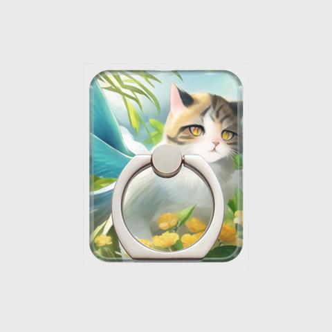 スマホリング【Fairy Kitty】金具：シルバー