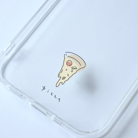 ピザ　pizza/mplant　スマホケース　iPhoneケース　クリアケース　ソフトケース シンプル