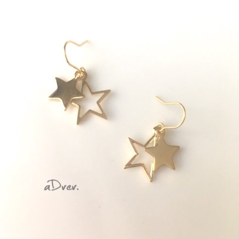 ❤︎17 star pierce  樹脂 ノンホール no.250