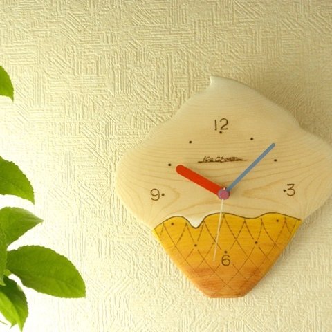 壁掛け用　アイスクリーム時計（ Ice Cream Clock ）　I C-002