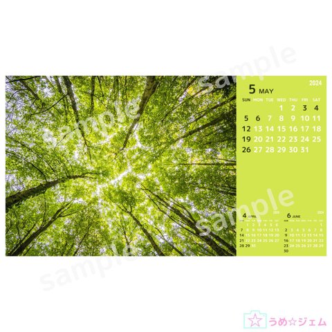 PC壁紙カレンダー2024年5月 vol.8（JPG・PNGファイル）
