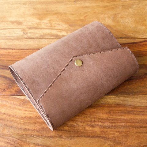 【R様オーダー品】レザー　システム手帳　バイブル　Brown【Flap】