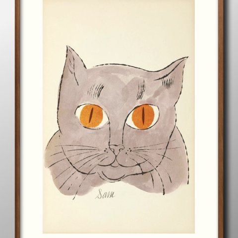 12961■ポスター　絵画　A3サイズ　『猫　ネコ　CAT　キャット』　アート　イラスト　デザイン　上級マット紙採用　北欧