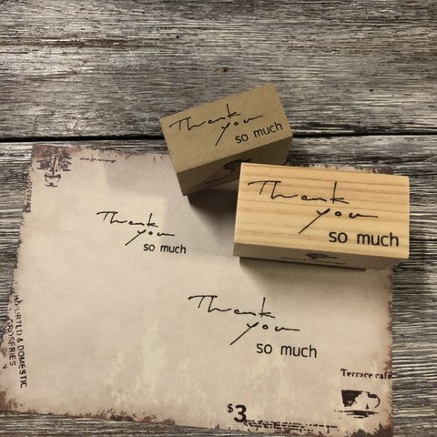 [2個セット] Thank you so much M-size & L-size ナチュラルver. - Natural ver. - [ラバースタンプ]