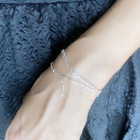 【3way】【4way】silver925  Multi box chain ネックレス　ブレスレット