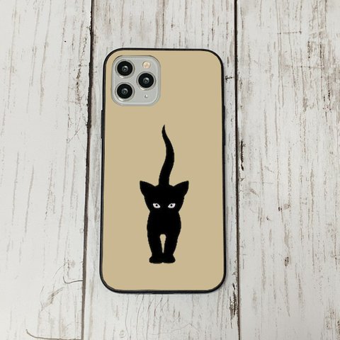 スマホケース29 期間限定 iphone 強化ガラス おしゃれ 北欧 猫シルエット2　アンティーク　運気　かわいい　絵画 iface