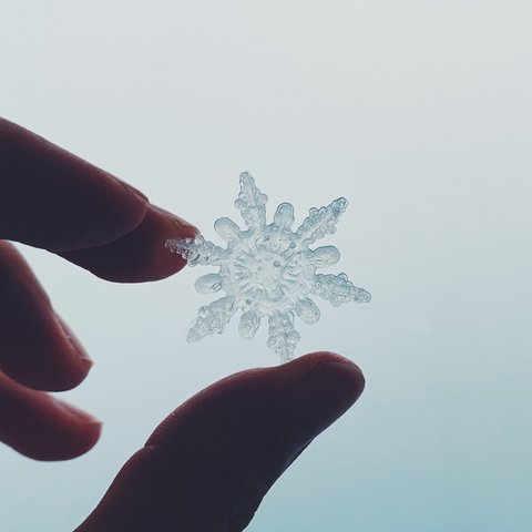 ︎【特集掲載】雪、ついてるよ　no.05 雪の結晶　ピンブローチ　樹枝状結晶　