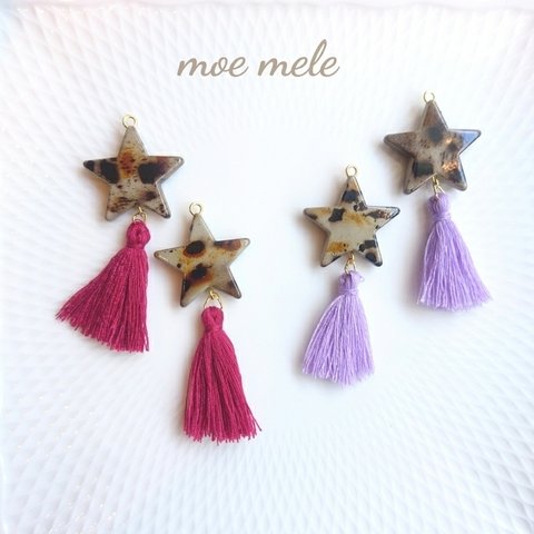 ★militarySTAR★タッセルピアス／イヤリング