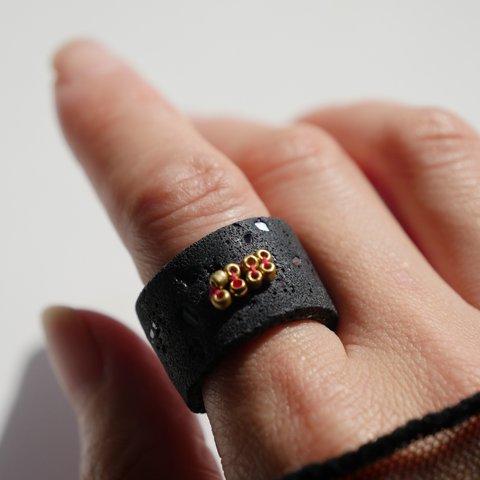 【TSUBU】Polymer clay & Beads Ring