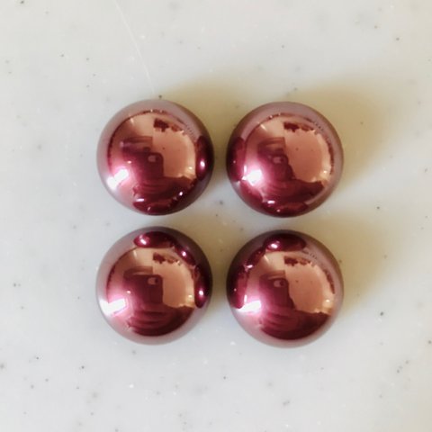 Metallic Red 18mm Cabochons