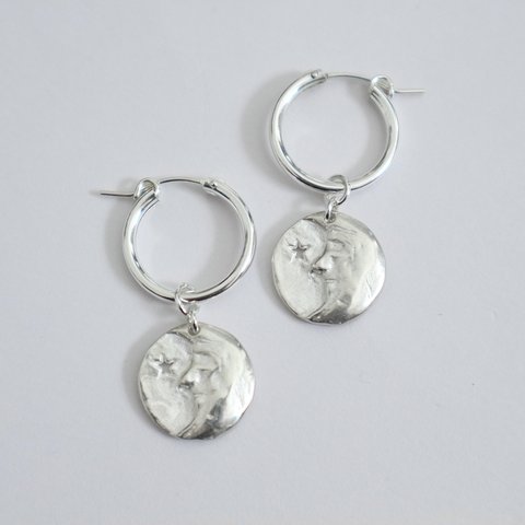 【Silver925】Moon Light pierce～月明かりのフープピアス～