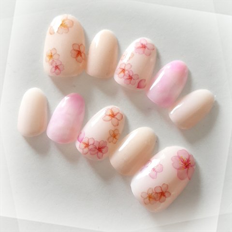 Cherry Blossom Nail Marble