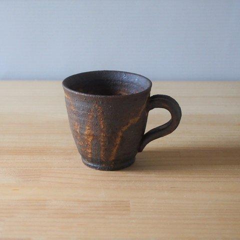 コーヒーカップ(陶器/黒赤混合土 伊羅保釉) ③