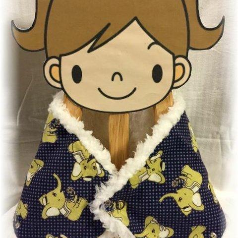 ♪雪色ファーネックウォーマー×レトロぞうさん♪からし色 フリーsize♪RBもOK！