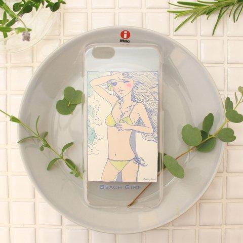 BEACH GIRL iPhoneケース(6/6s) クリアハードケース