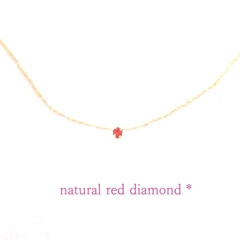 -k10- Petit Natural red Diamond -necklace- ☆