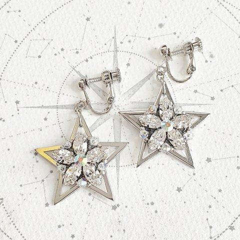 THE STAR  EARRINGS(シルバー)【受注生産】　※各種イヤリング金具対応