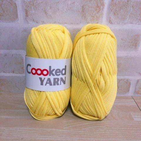 カルボナーライエロー　Tシャツヤーン【淡黄】【1玉30ｍ】Coooked YARN