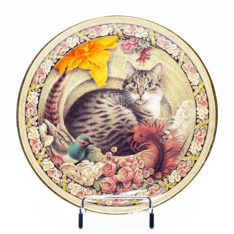 SALE ダンバリーミント Cat！  キャットプレート GEMMA/ジェマ　レズリーアンアイボリー  猫プレート ネコ コレクション