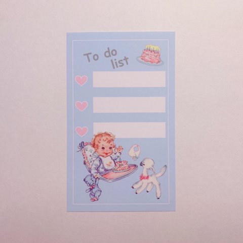 バラメモ　to do list ブルー