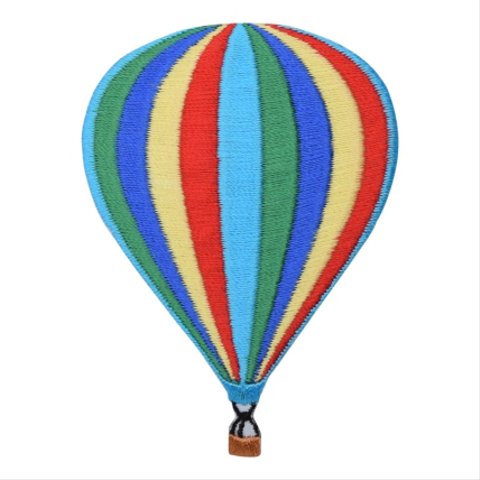 アップリケワッペン レインボーカラー 気球 W-0138 エアバルーン
