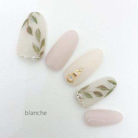 夏のおしゃれネイル♪BLANCHE★リーフネイル