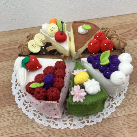 5号サイズアソートケーキ♡おままごと♪フェルト