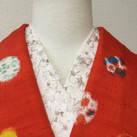 kahoo kahoo様オーダー品　正絹花刺繍半襟