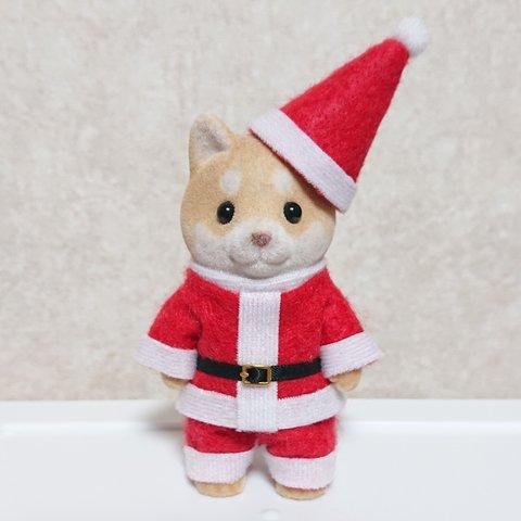 サンタ服/クリスマス ドール服(約8cm)