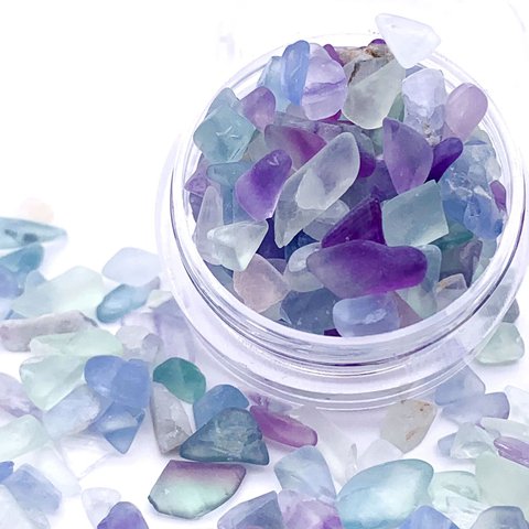 天然石 フローライト Fluorite 蛍石 さざれ 穴なし レジン 封入 細かめ 【森の雑貨屋さん】