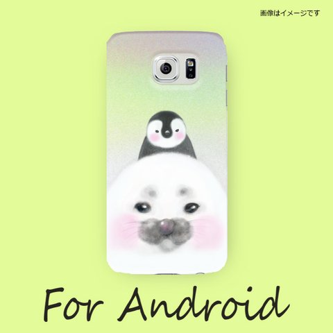 [Android各種対応あざらしペンギンスマホケース＊かわいいひんやりふわもこ動物