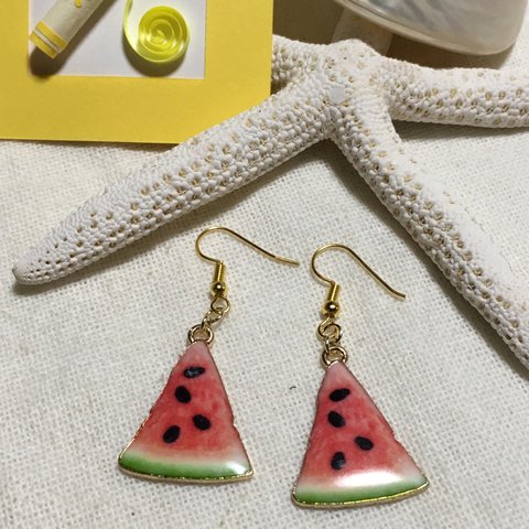  🍉再再販🍉夏だぁ❗️スイカのピアス