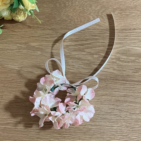 うさちゃん  小型ペット用  花冠  紫陽花