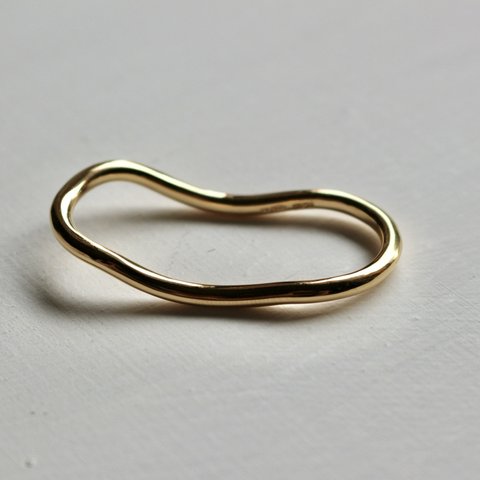 double finger ring silver925(K18GP)