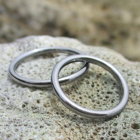 【金属アレルギー対応】 生体適合性が高い金属・タンタルの結婚指輪