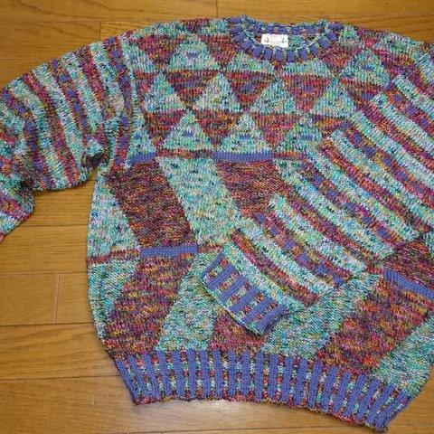 夏物手編みセーター