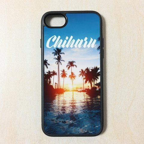 S051 Sky Hawaii 名入れ iPhone ハワイ ケース