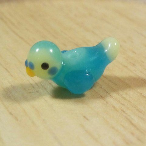 セキセイインコ　パステルレインボー（オス）ガラスビーズ