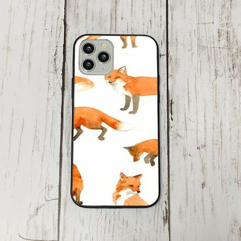 iphoneケース19 韓国 iphoneケース 強化ガラス おしゃれ 北欧 きつね　レトロ　アイフォン　リバティ　かわいい　流行り iface