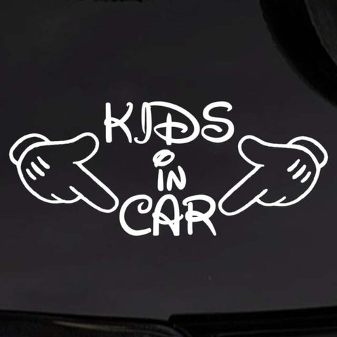 KIDS  IN CAR:キッズインカー ハンド 白
