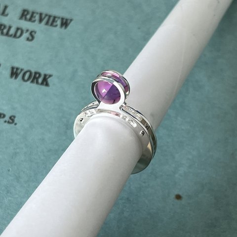 Pink Sapphire and Rolling Pearls Ring (Order Production)
