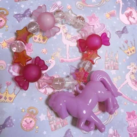 ゆめかわいい♡Candy horseブレスレット♡