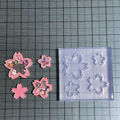 ミニシェイカー桜の花【シェイカーシリコンモールド型】