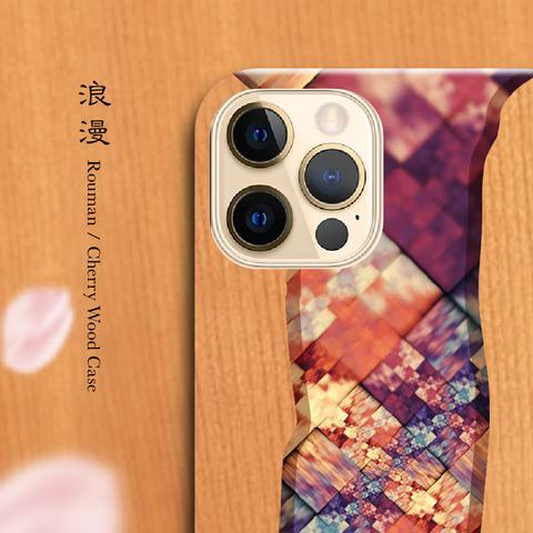 浪漫 - 和風 モダンウッドiPhoneケース / 天然木【iPhone全機種対応/和柄/スマホケース】