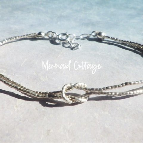 *sv925 *Karen Silver double strand bracelet　 極小カレンシルバーの2連華奢ブレスレット