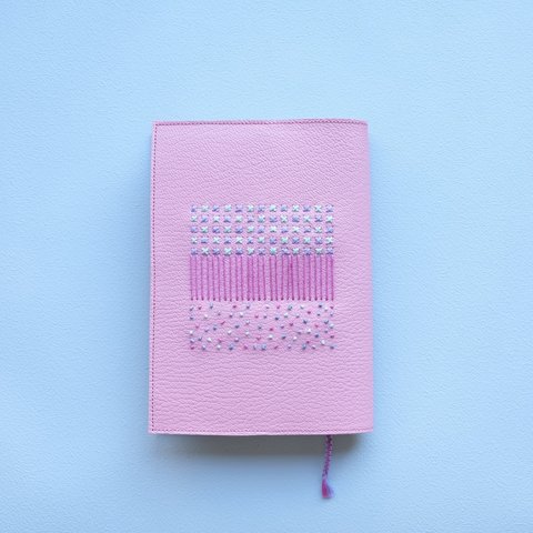 靴職人が作るブックカバー(pink)