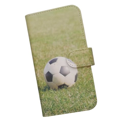 全機種対応 手帳型スマホケース サッカー フットボール 蹴球 501