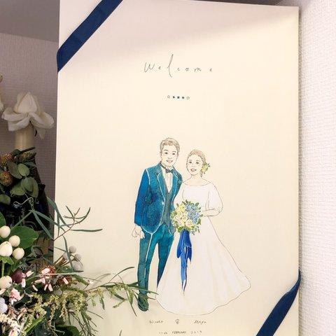 似顔絵ウェルカムボード　wedding 結婚式